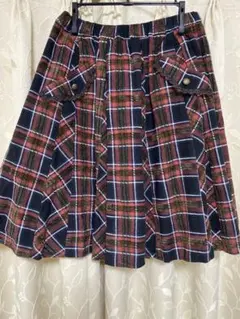 axes femme/フレアスカート/チェック/M