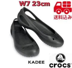 【クロックス】カディ crocsパンプスレディース(W7(23cm)ブラック)