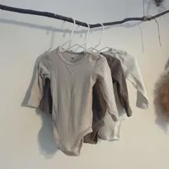 H&M 長袖ロンパース 3枚セット まとめ売り