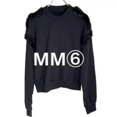 MM6 2024AWラッフルスウェットシャツ 黒