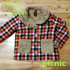 110cm　リバーシブル　ピクニック　ジャケット　チェック