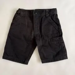 コムサイズム　ベビー　パンツ　短パン　ボトムス　チェック　ブラック