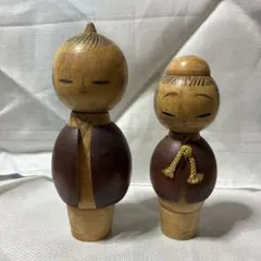 木製こけし 大小2体セット 木製こけし人形 大小2体セット - メルカリ