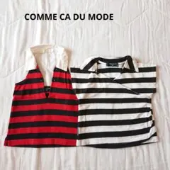 コムサデモード　ボーダー　ラガーシャツ　90