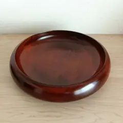 近日削除予定　 お菓子入れ　菓子皿　木製 円形皿　８寸