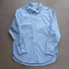 H&M　オーバーサイズシャツ　 ブルー 100%コットン長袖