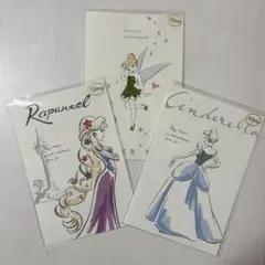 ディズニー プリンセス　ポストカード3枚セット