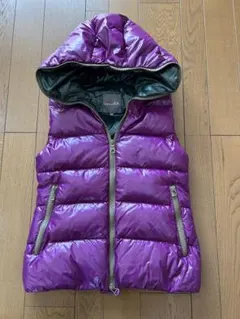 定番DUVETICA FEBE ダウンベスト38マゼンタパープル×グリーングレー