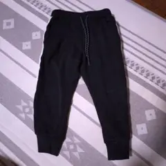 黒の裏起毛パンツ (ウエストゴム)