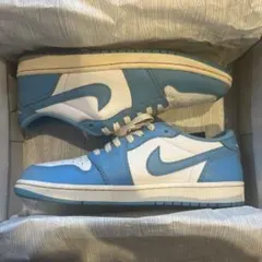 ビンテージ加工済 air jordan 1 low sb UNC US9.5