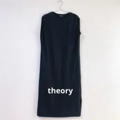 美品 ⭐︎ theory ノースリーブ　カットソーワンピース　ブラック