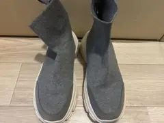 ZARA グレー ソックスブーツ スニーカー 37