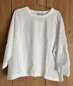 【未使用・タグ付】しまむら シーズンリーズン 綿100% レース切替 カットソー