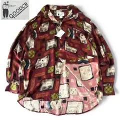 90s GOOUCH Silk100% Art Pattern Shirt
