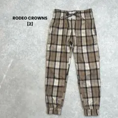 RODEO CROWNS チェックテーパードパンツ　ブラウン系【2】カジュアル