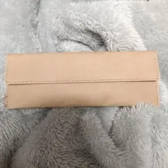 無印良品　ジーンズラベル　ペンケース　ブラウン