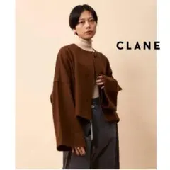 【美品】 クラネ ノーカラーブルゾン 近年モデル ショート丈コート