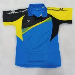 ミズノ/MIZUNO スポーツ ポロシャツ ゲームシャツ XS ブルー×イエロー