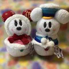 スノースノー ミッキー ミニー ペアぬいぐるみ