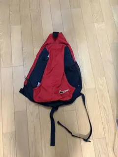 オールドNIKE ナイキ ワンショルダーバッグ ボディバッグ レッド ブラック