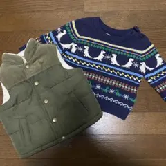 babyGAP ベビーギャップ ニット セーター ベスト セット ボア
