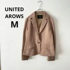 ユナイテッドアローズ▶ジャケット サイズ38 ピンクベージュ 無地 通勤