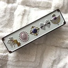 【空き缶】宝石缶　宝石デザイン ホワイト空き缶