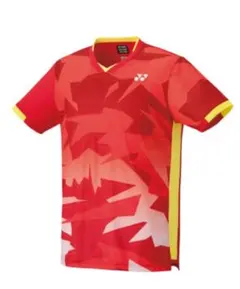 赤の抽象デザイン 半袖シャツ