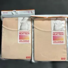 【UNIQLO】HEATTECH Uネック長袖Tシャツ Lサイズ ベージュ