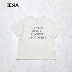 IÉNA メッセージプリント Tシャツ アイボリー