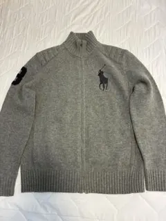 POLO Ralph Lauren グレー ジップアップニット