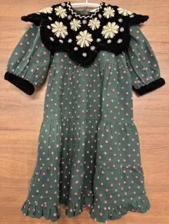 Bonjour diary ボンジュール 花柄 ワンピース 4Y