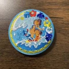 Disney Characters 刺繍缶バッジビスケット２　スティッチ