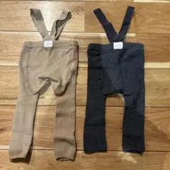 韓国子供服　Funny Lazybones サスペンダー付きレギンス 2点セット