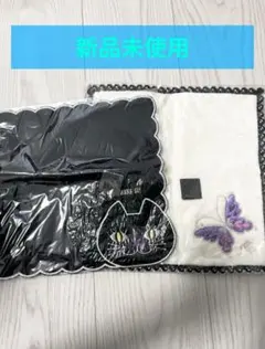 ANNA SUI タオル　ハンカチ 2枚セット 黒猫　 蝶のサムネイル