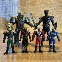 仮面ライダーリュウガ　メタルゲラス　他ソフビセット