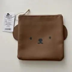 【新品】miffyミッフィー⭐︎ボリス耳付きフラットポーチ　ブラウン　ポーチのサムネイル