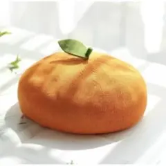 みかん オレンジ 帽子 ベレー帽 コスプレ なりきり 仮装