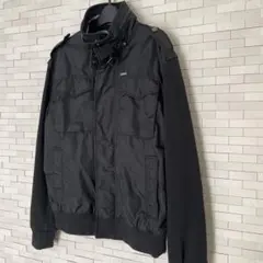 XLサイズ ZARA MEN 黒のジップアップジャケット