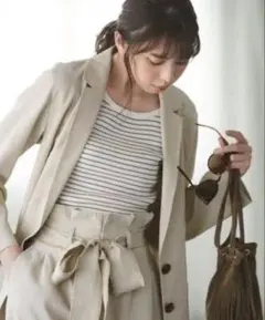 ココディール　ジャケット　麻　大人綺麗　美品