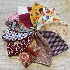 女の子ジュニア和柄ハンドメイド立体インナーマスク１０枚セット