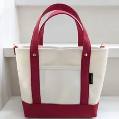 【専用出品】倉敷帆布のミニトートバッグ キナリ×レッド