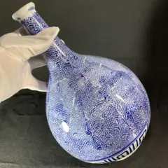 骨董〕古伊万里 大徳利 染付 牡丹 酒器 一輪挿し 壺 - メルカリ