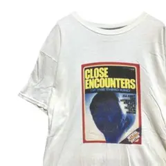 BiLW ムービー Tシャツ 古着 白 未知との遭遇 SF 映画 洋画