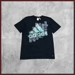 adidas アディダス プリント Tシャツ 半袖 ブラック Mサイズ