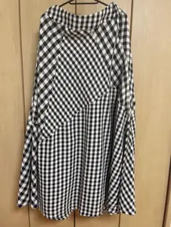 フレアスカート　チェック　Lのサムネイル