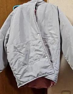 リバーシブル ジャケット パーカー くすみピンク×くすみブルーグレー