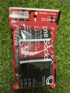ファミマ ソックス コカコーラ 靴下 ラインソックス ブラック 22-25㎝のサムネイル