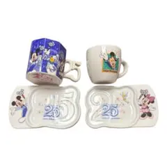 東京ディズニーランド 20＆25周年 カップ プレートセット TDL スーベニア