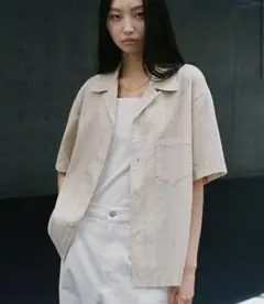 WYM EMBROIDERY SHEER WASHER SHIRT L